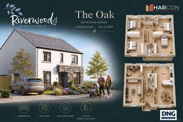 The Oak – 4 Bedroom Detached, Riverwood, Quin, Co. Clare, Ennis Detached House — DNG O'Sullivan Hurley