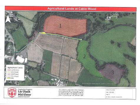 Lands To Let At Cabinwood, Tullywiggan Road, Cookstown BT80 8TJ — Norman Devlin Estate Agents & Surveyors